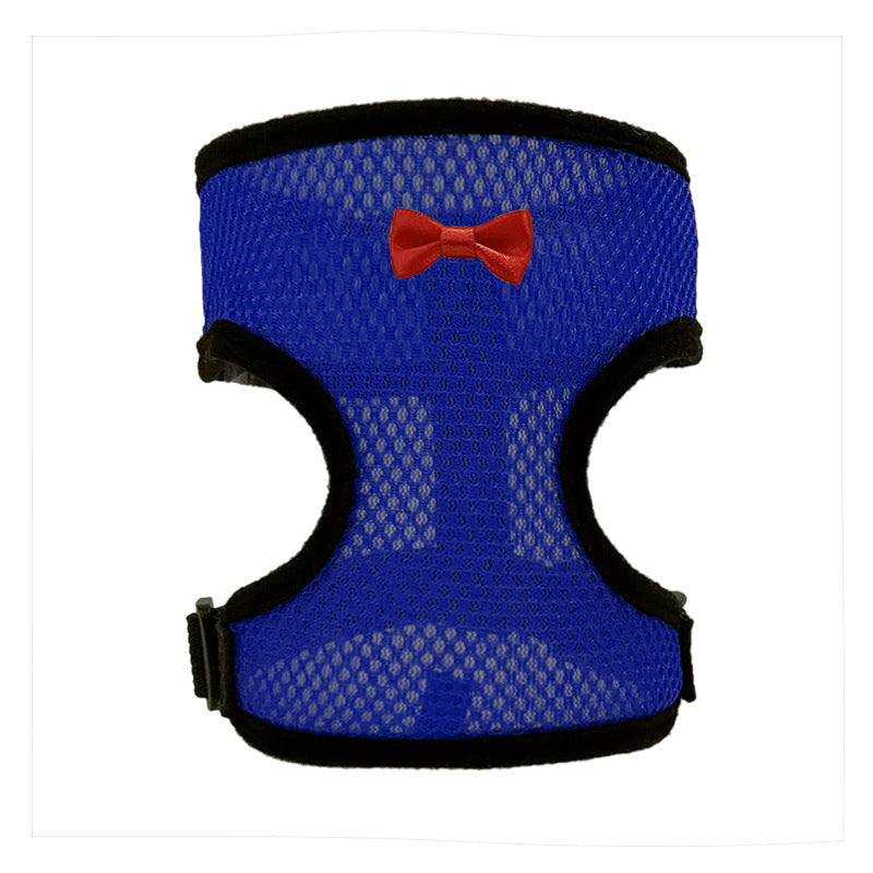 2-Pcs Blue Adjustable Pet Harness with Leash – Breathable Mesh Design for Small Dogs, Cats, Chickens, Ducks & More | Anti-Escape, 360° Support, Lightweight & Comfortable in Australia(Size:S)