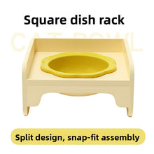Green Ceramic Raised Cat Bowl with Splash Proof Stand 250ml Elevated Pet Feeder for Kittens and Small Dogs Modular Interlocking Design - view 2