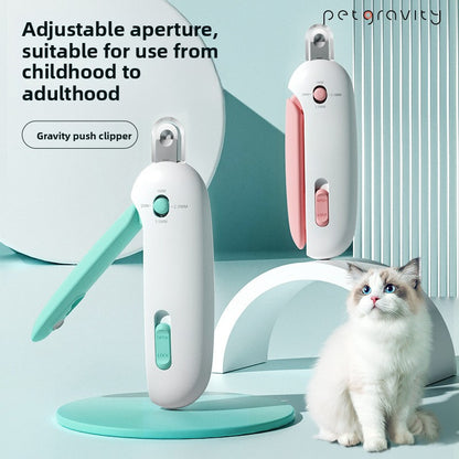 2-PCS Green Adjustable Pet Nail Clipper with Safety Guard Professional Cat Dog Claw Trimmer with Hidden Nail File and Splash Proof Box - view 2