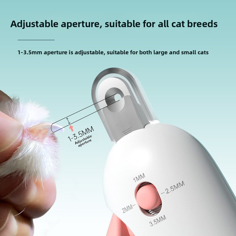 2-PCS Green Adjustable Pet Nail Clipper with Safety Guard Professional Cat Dog Claw Trimmer with Hidden Nail File and Splash Proof Box - view 3