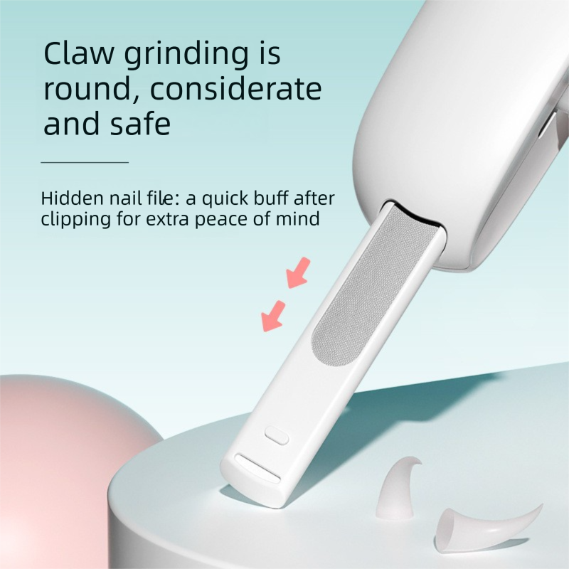 2-PCS Green Adjustable Pet Nail Clipper with Safety Guard Professional Cat Dog Claw Trimmer with Hidden Nail File and Splash Proof Box - view 5