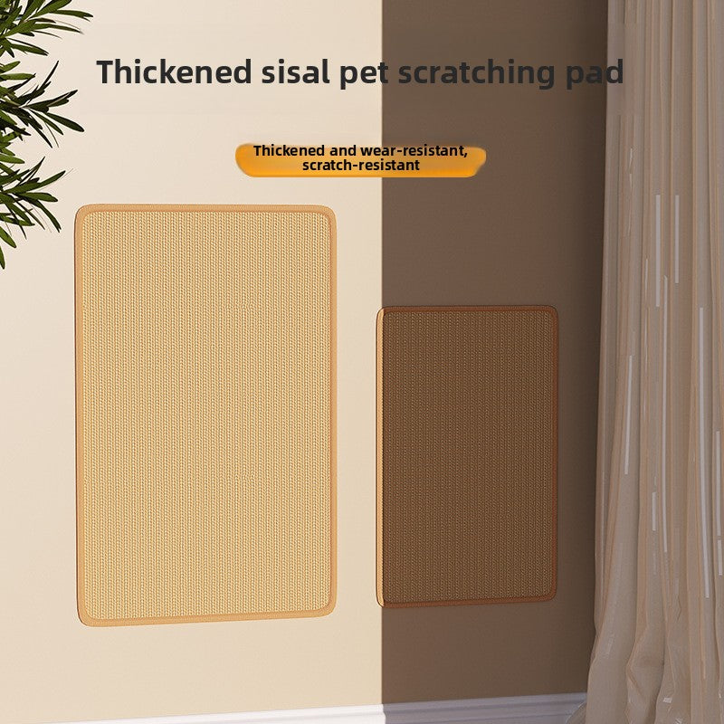 3-PCS Self-Adhesive Sisal Cat Scratching Mat Vertical Wall Mounted Scratcher Board for Furniture Protection(20cmx40cm) - view 3