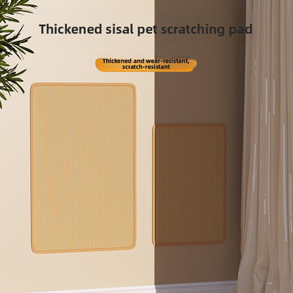 3-PCS Self-Adhesive Sisal Cat Scratching Mat Vertical Wall Mounted Scratcher Board for Furniture Protection(20cmx40cm) - view 3