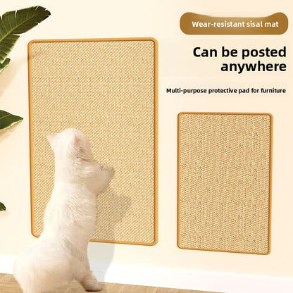 3-PCS Self-Adhesive Sisal Cat Scratching Mat Vertical Wall Mounted Scratcher Board for Furniture Protection(25cmx50cm) - view 5
