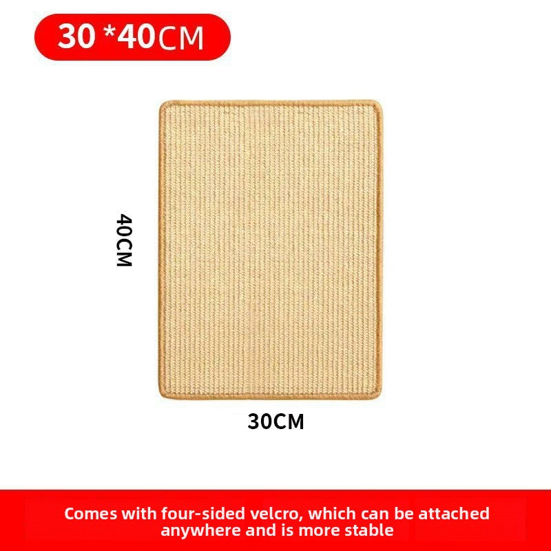 3-PCS Self-Adhesive Sisal Cat Scratching Mat Vertical Wall Mounted Scratcher Board for Furniture Protection(30cmx40cm)