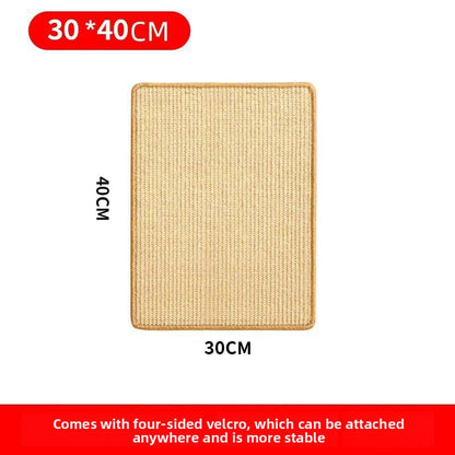 3-PCS Self-Adhesive Sisal Cat Scratching Mat Vertical Wall Mounted Scratcher Board for Furniture Protection(30cmx40cm)