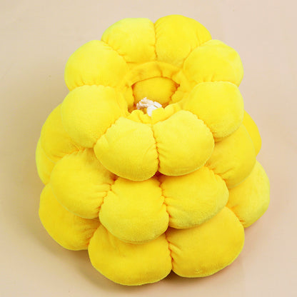 3-Pcs Soft Yellow Sunflower Elizabethan Collar Adjustable Pet Cone for Cats and Small Dogs Anti-Bite Recovery Neck Pillow(XS) - view 3