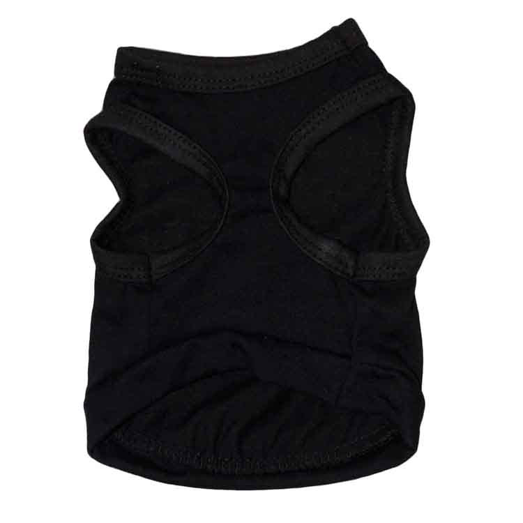 2 Pack Security Printed Pet Vest - Breathable Cotton Dog Shirt for Small Puppies & Cats - Black Summer Singlet Size XS (Chest 30cm) - view 3