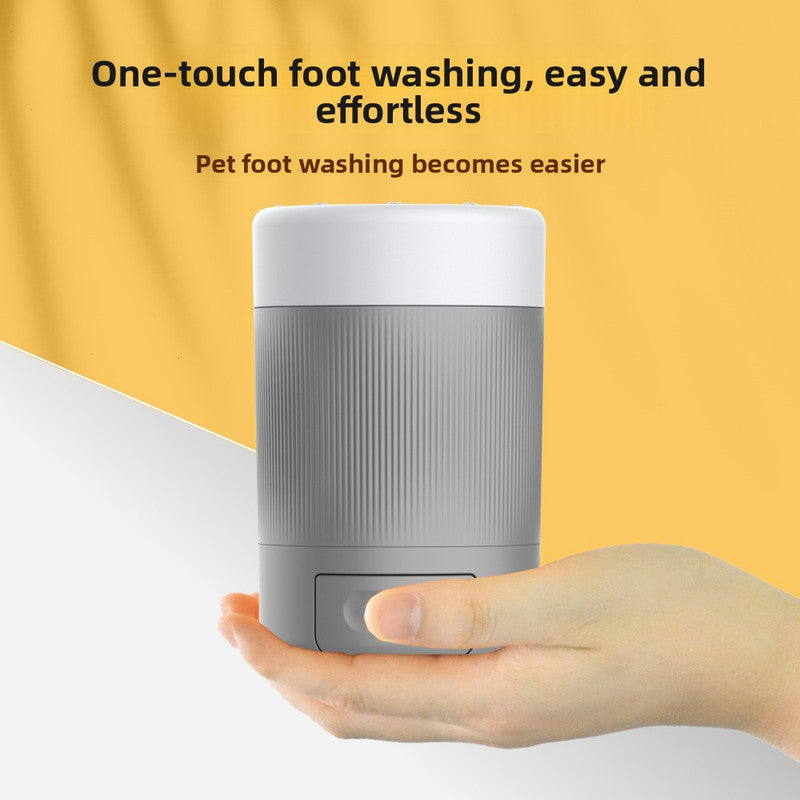 Portable Dog Paw Washer Cup - 360 Degree Muddy Foot Cleaner with Soft Bristles - Gentle Grooming Tool for Cats & Small to Medium Dogs - Grey - view 9