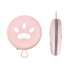 Portable Silicone Double Pet Bowl - Collapsible Travel Dog Feeder for Food & Water - 2 x 450ml Capacity with Zipper Case - Pink