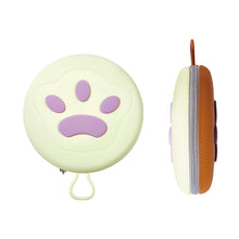 Portable Silicone Double Pet Bowl - Collapsible Travel Dog Feeder for Food & Water - 2 x 450ml Capacity with Zipper Case - Brown & Yellow