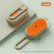 3 in 1 Electric Pet Spray Comb with Rotatable Handle Anti Static Grooming Brush for Cats and Dogs Massage Deshedding Tool Khaki