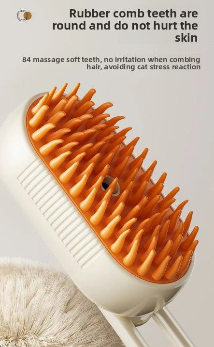 3 in 1 Electric Pet Spray Comb with Rotatable Handle Anti Static Grooming Brush for Cats and Dogs Massage Deshedding Tool Khaki - view 6
