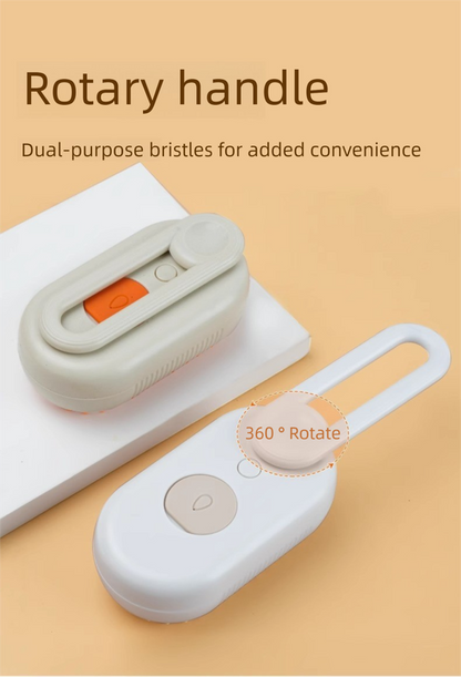 3 in 1 Electric Pet Spray Comb with Rotatable Handle Anti Static Grooming Brush for Cats and Dogs Massage Deshedding Tool Khaki - view 8