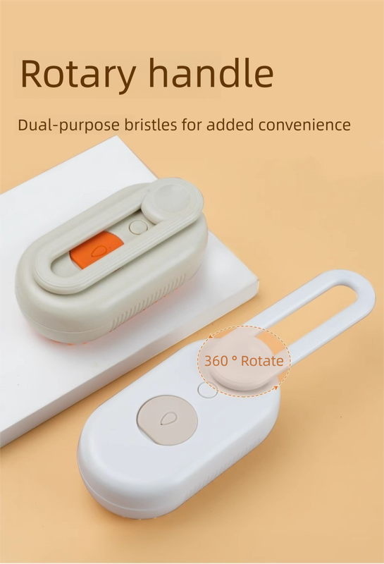 3 in 1 Electric Pet Spray Comb with Rotatable Handle Anti Static Grooming Brush for Cats and Dogs Massage Deshedding Tool White - view 8