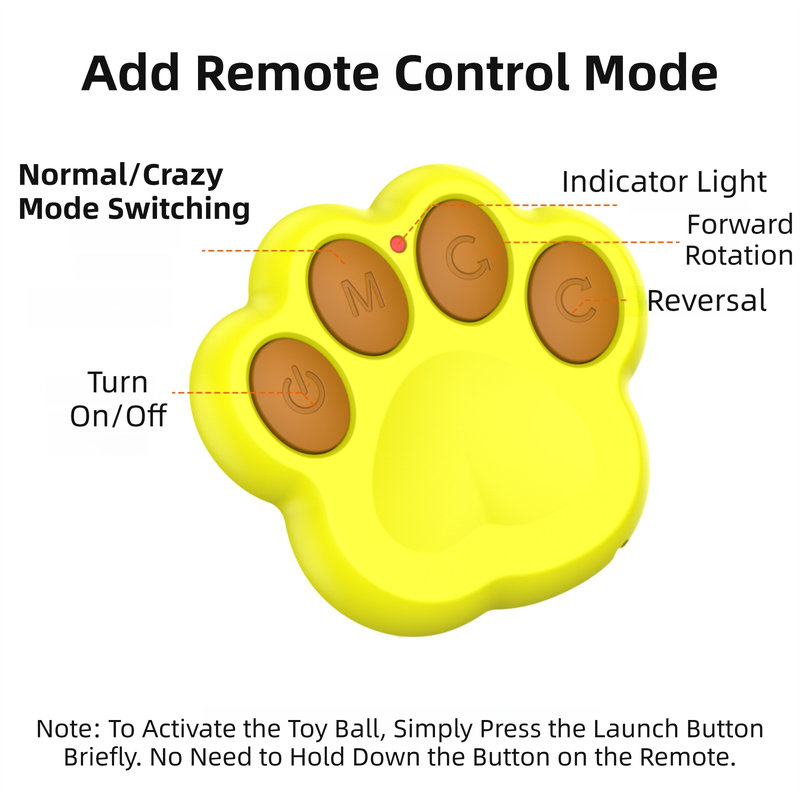 Yellow Durable TPU Smart Interactive Electric Pet Toy Ball - Automatic Bouncing Dog & Cat Chew Toy, Shaking Smart Activated - view 6