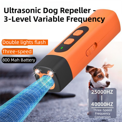 Portable Single-Head Ultrasonic Dog Repeller & Trainer with LED Flashlight - Multi-Function Pet Safety Device for Outdoors - view 3