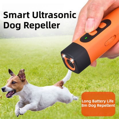 Portable Single-Head Round Ultrasonic Dog Repeller & Trainer with LED Flashlight - Multi-Function Pet Safety Device for Outdoors - view 4