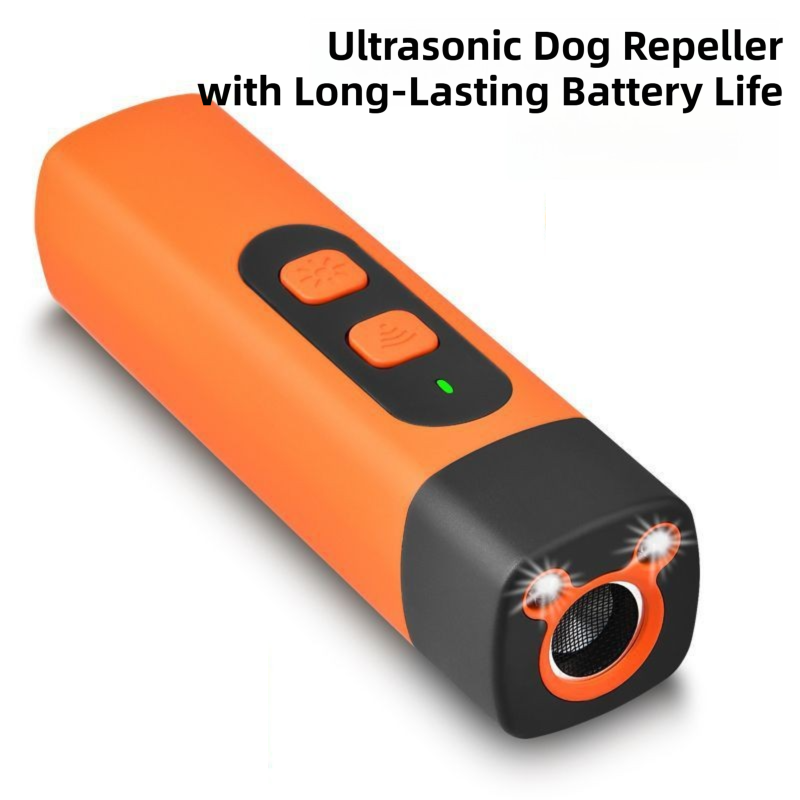 Portable Single-Head Round Ultrasonic Dog Repeller & Trainer with LED Flashlight - Multi-Function Pet Safety Device for Outdoors - view 5