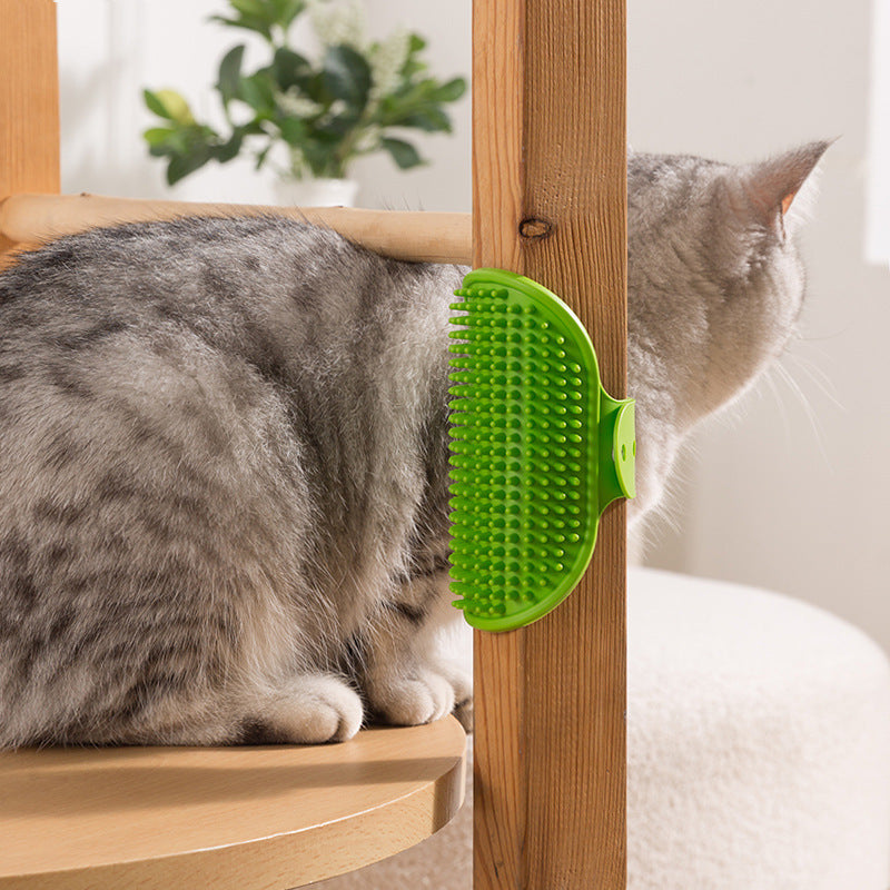 3-Pack Pink Multi-Functional Adjustable Silicone TPR Pet Grooming Massage Brush - for De-Shedding, and Furniture Scratching - view 5
