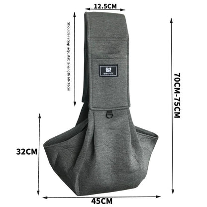 Coffee Adjustable Pet Carrier Sling Bag - Comfortable Wide Shoulder Strap Crossbody Tote for Cats and Small Dogs (Up to 13 lbs) - view 4