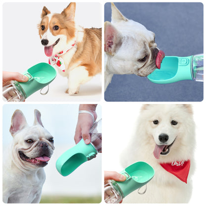 Pink Portable Dog Water Bottle and Drink Feeder - 550ml Pet Travel Water Cup for Walking, Hiking & Outdoor Use (High-Temperature Resistant) - view 4