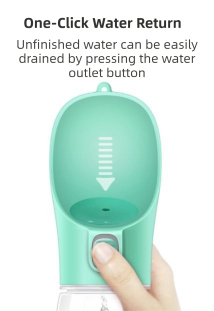 Pink Portable Dog Water Bottle and Drink Feeder - 550ml Pet Travel Water Cup for Walking, Hiking & Outdoor Use (High-Temperature Resistant) - view 7