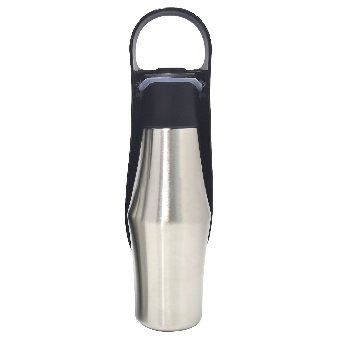 Black 27oz Food-Grade 304 Stainless Steel Pet Water Bottle - Portable Dog and Cat Travel Cup, Outdoor Feeder for Walks and Hikes
