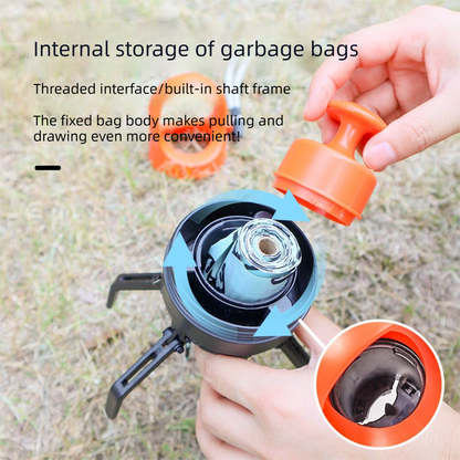 Blue Foldable 6-Claw Pet Pooper Scooper with Integrated Waste Bag Dispenser & 1 Roll of Bags - Durable One-Handed Operation for Outdoor Walking - view 4