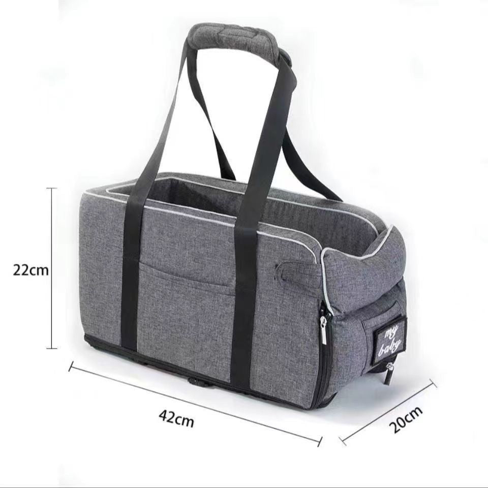 Thickened Pet Car Seat for Center Console(42x20x22CM) - Dog & Cat Booster Travel Safety Bed with Removable Cooling Mat & Handle - view 4