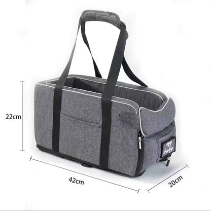 Thickened Pet Car Seat for Center Console(42x20x22CM) - Dog & Cat Booster Travel Safety Bed with Removable Cooling Mat & Handle - view 4