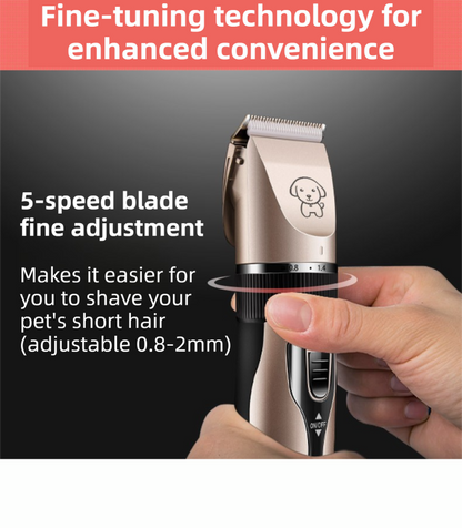 Black K5 Lightweight Pet Precision Grooming Clipper - USB Rechargable, Low Noise Dog & Cat Hair Trimmer with 5-Level Adjustable Titanium Ceramic Blade & 4xGuide Combs - view 3
