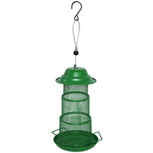 Circular Retractable Metal Hanging Bird Feeder 3-Tier Mesh Design Weatherproof Outdoor Wild Bird Feeding Station for Local Garden and Backyard Support