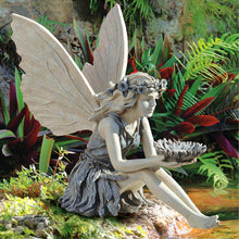 Resin Fairy Garden Statue with Sunflower Bowl Seated Design for Outdoor Decorative Use Ideal for Home and Garden Spaces Local Standard Fit - view 2