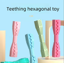2-Pack Rose red Hexagonal Pet Chew Toy – Durable Rubber Dog & Cat Teething Stick for Dental Care, Biting Relief and Mental Stimulation - view 2