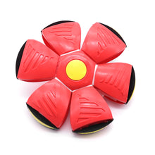 Red Transformable Dog Toy – Dual-Mode Bouncing Ball & Flying Disc for Interactive Play, Durable Chewing, and Mental Stimulation