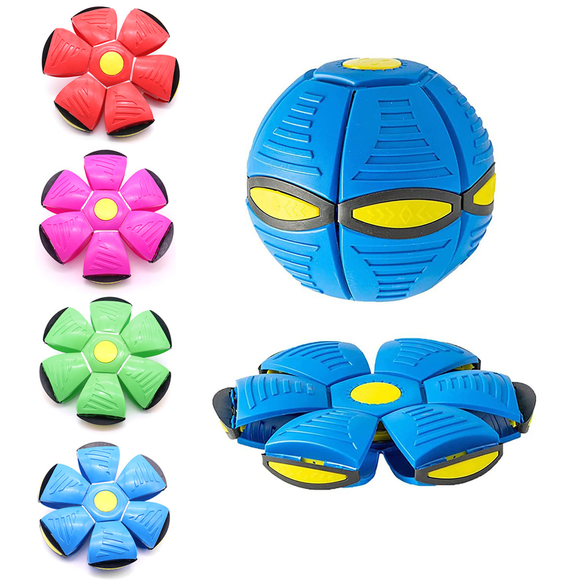 Red Transformable Dog Toy – Dual-Mode Bouncing Ball & Flying Disc for Interactive Play, Durable Chewing, and Mental Stimulation - view 3
