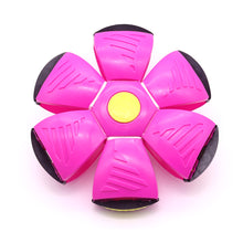 Rose red Transformable Dog Toy – Dual-Mode Bouncing Ball & Flying Disc for Interactive Play, Durable Chewing, and Mental Stimulation