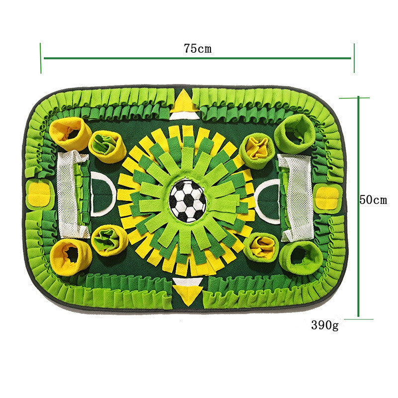 Interactive Dog & Cat Snuffle Mat – Football Field Design Puzzle Feeding Mat for Mental Stimulation, Slow Feeding, and Anxiety Relief - view 2