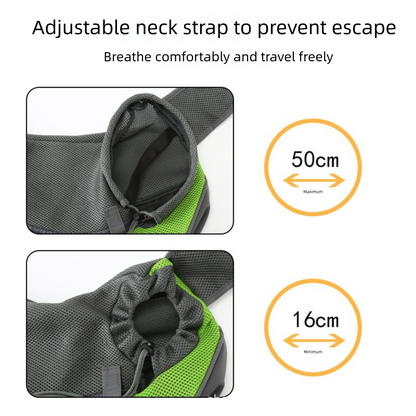Green Portable Pet Sling Backpack for Small Dogs and Cats – Size S with Breathable Mesh Design - view 2