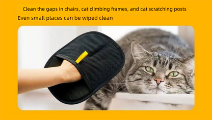 2 PCS Pet Hair Remover Mitt Reusable Static Lint Brush Glove for Cat & Dog Fur Cleaning Furniture Clothes & Bedding - view 4