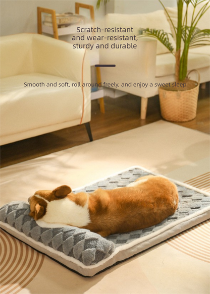 Thickened Soft Pet Bed Mat XL Size Grey Extra Large Dog Sleeping Pad Washable Cushion for Large Breeds and Multi-Pet Use All Season - view 4
