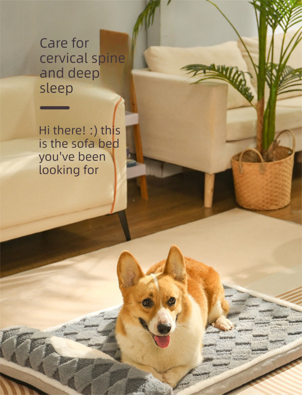 Thickened Soft Pet Bed Mat M Size Light Green Comfortable Dog Sleeping Pad Washable Cushion for Medium Dogs and Cats All Season Home Decor - view 2
