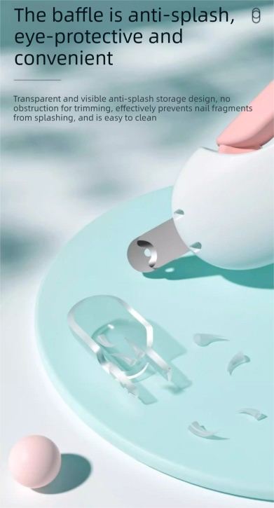 Adjustable Cat Nail Clippers Safety Round Hole Trimmer 1mm-3.5mm Anti-Splash Grooming Tool with File for Kittens & Rabbits Pink - view 4