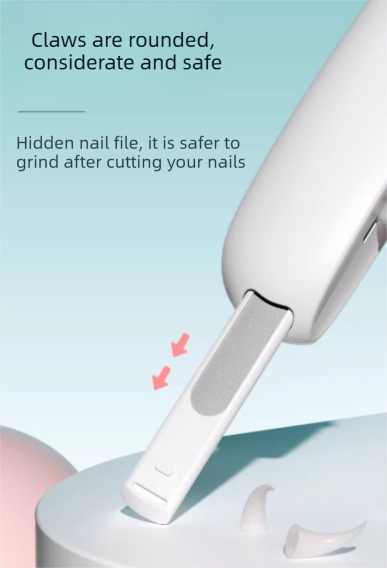 Adjustable Cat Nail Clippers Safety Round Hole Trimmer 1mm-3.5mm Anti-Splash Grooming Tool with File for Kittens & Rabbits Blue - view 6