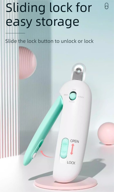 Adjustable Cat Nail Clippers Safety Round Hole Trimmer 1mm-3.5mm Anti-Splash Grooming Tool with File for Kittens & Rabbits Blue - view 7
