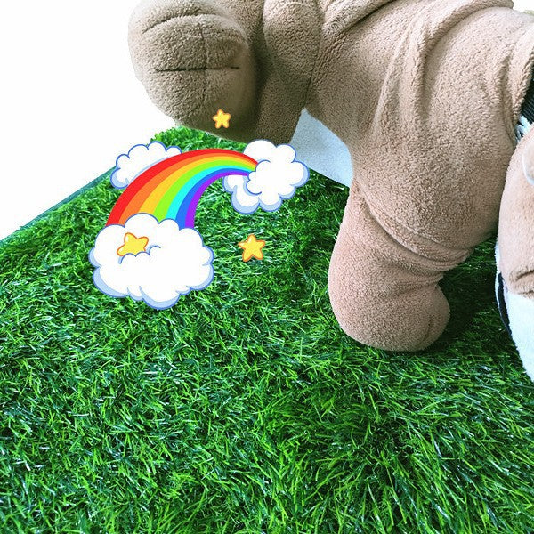 S Size Realistic Artificial Grass Dog Potty Pad - Indoor/Outdoor Pet Training Turf, Easy to Clean PE & TPR Material - view 2