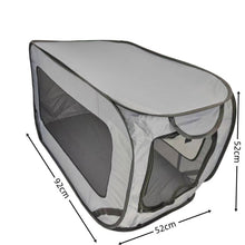 Grey Instant Pop-Up Foldable 4-Sided Pet Playpen & Car Crate - Breathable Scratch-Resistant Travel Kennel for Dogs & Cats (Open 92 x 52 x 52 CM, Folded 34 x 34 x 3 CM) - view 2