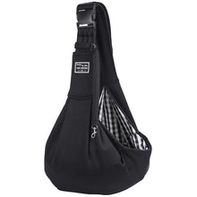 Black Lightweight Breathable Pet Crossbody Bag with Adjustable Padded Strap & Reversible Double-Sided Design