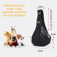 Dark Grey Lightweight Breathable Pet Crossbody Bag with Adjustable Padded Strap & Reversible Double-Sided Design - view 2